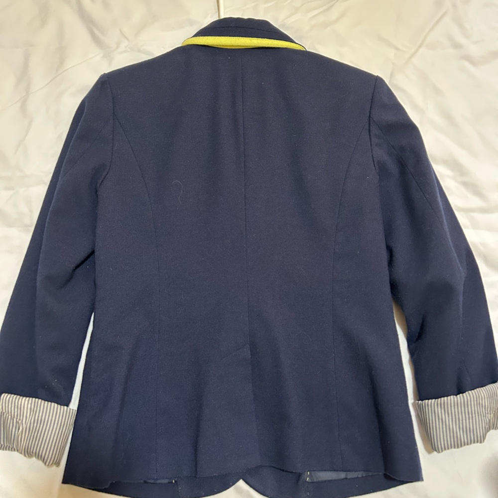 Merona Navy Blazer with Striped Cuffs - Picture 2 of 4
